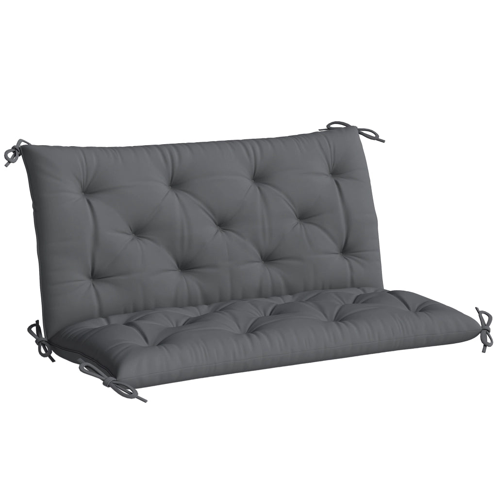 Cuscino per Panchina e Sedia a Dondolo ¨C Zephmum ¨C 100x98x8 cm Grigio Scuro