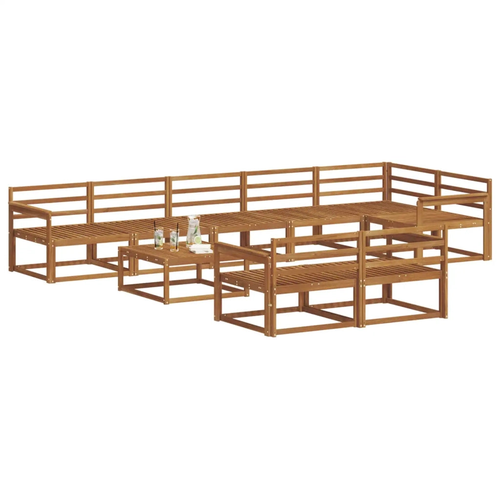 Set di divani da esterno 9 pcs Naturale 3367777