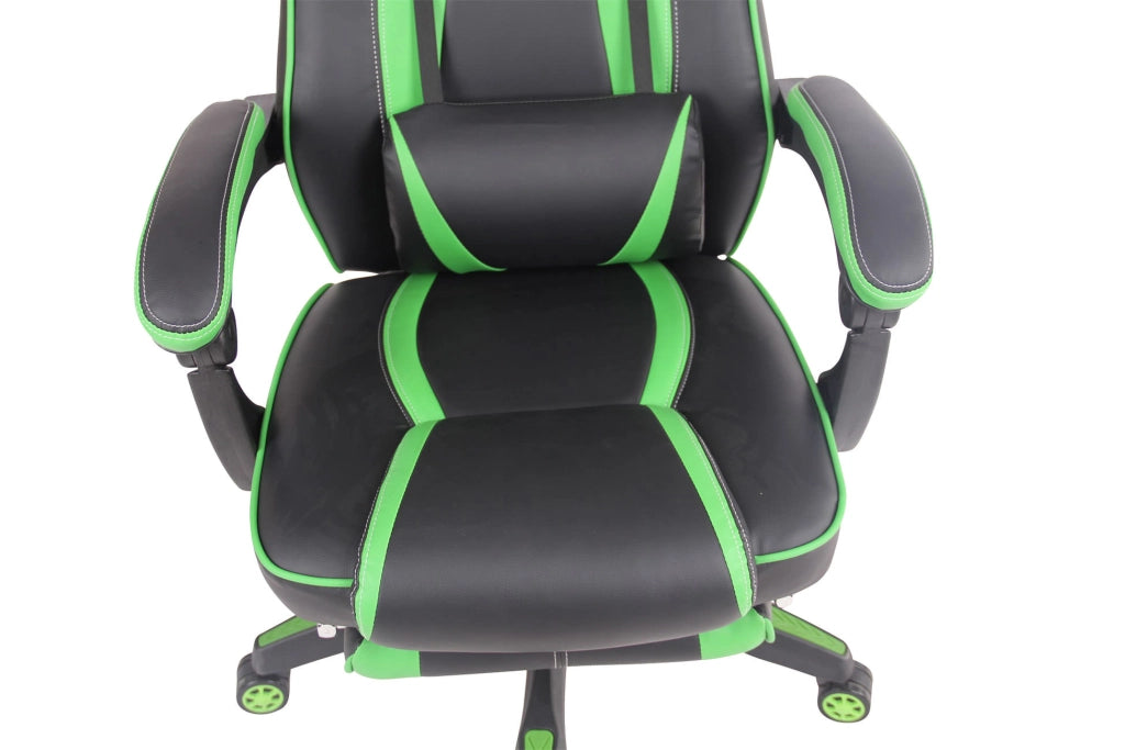Sedia Gaming Heat In Similpelle Nero/verde