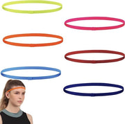 Pacchetto di 6 Cinture Sport per Ragazze e Bambine - Cinture per Capelli Elastiche Antiscivolo per Uomini, Donne e Bambini - 6 Opzioni di Colore