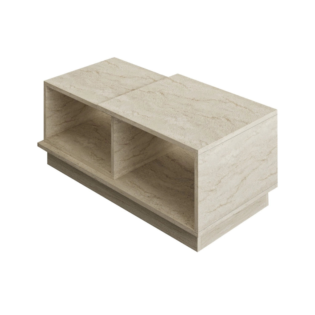 Tavolino in legno "Consept" - 90 x 45 x 36 cm - Travertino