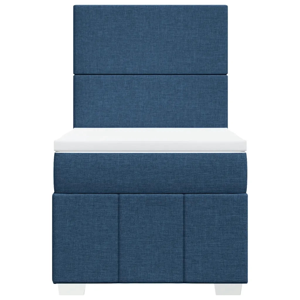 vidaXL Giroletto a Molle con Materasso Blu 100x200 cm in Tessuto