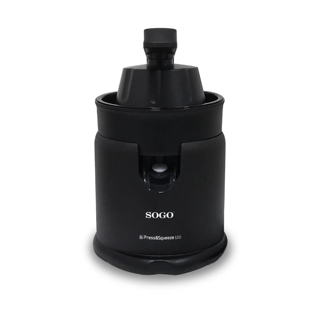 Spremiagrumi Elettrico con Leva SOGO 120W per Arance e Limoni – 2 Coni, Sistema Antigoccia, Avvio Automatico, Spremiagrumi Compatto