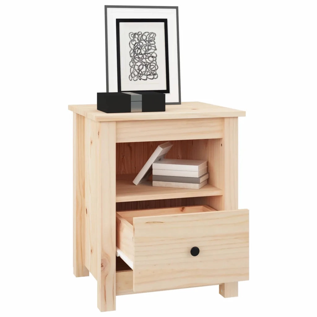 Comodini 2 pz 40x35x49 cm in Legno Massello di Pino 813710