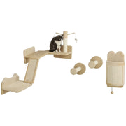 Libreria a muro per gatti ¨C zephmum ¨C beige 4 pezzi