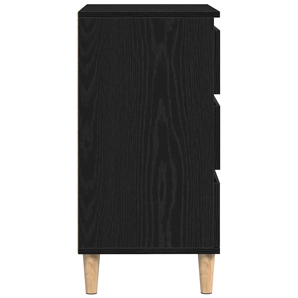 Credenza-Buffet-Armadio da cucina Rovere Nero 60 x 35 x 70 cm Legno multistrato 750191