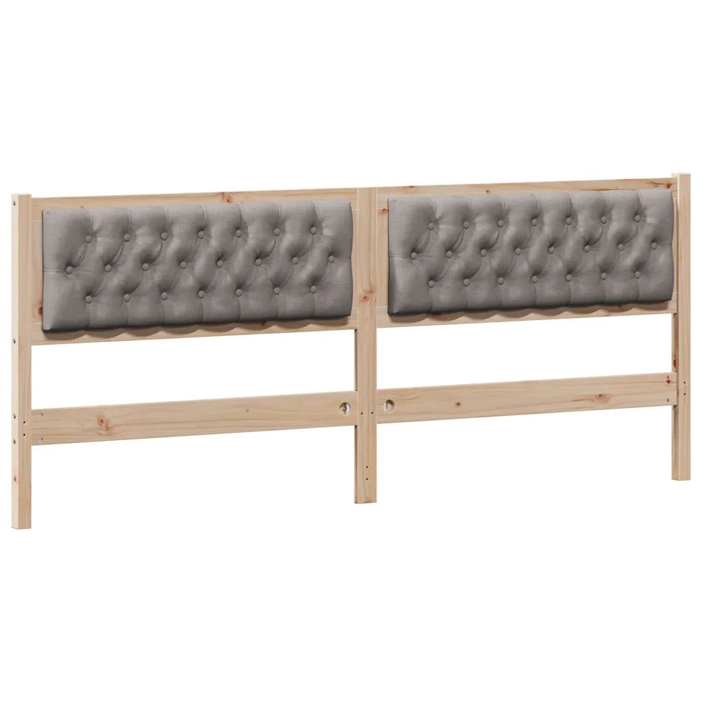 Testiera Altro Marrone e taupe 200 cm Legno di pino massello 878992
