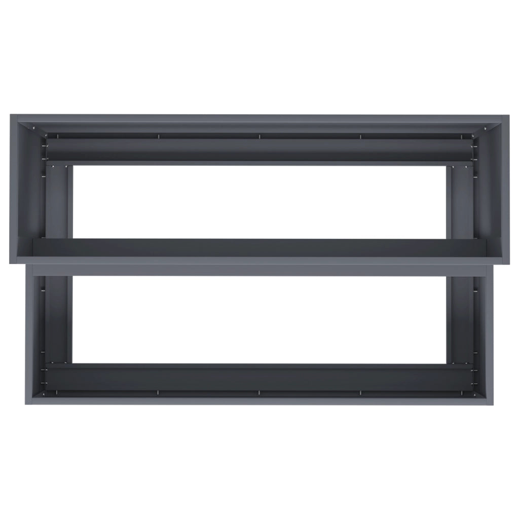 Fioriera da Giardino a Due Livelli 100x60x45 cm Antracite Plastica