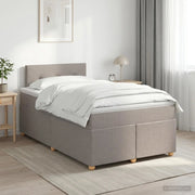 Letto box spring con materasso Tortora 120 x 200 cm Tessuto 3450934