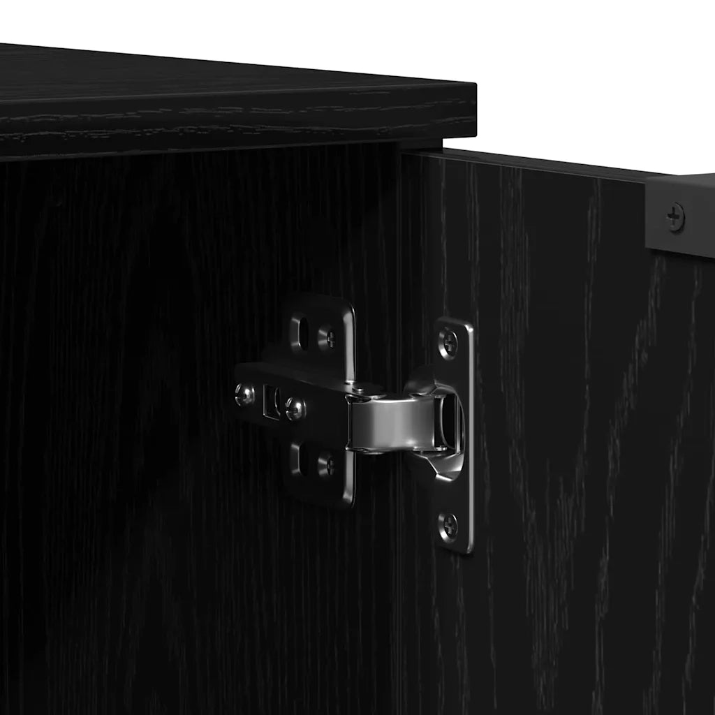 Mobile TV Rovere Nero 102 x 35 x 36,5 cm Legno multistrato 862770