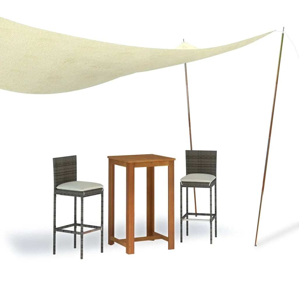 Aste per Parasole a Vela 2 pz 200 cm in Acciaio Zincato 315221