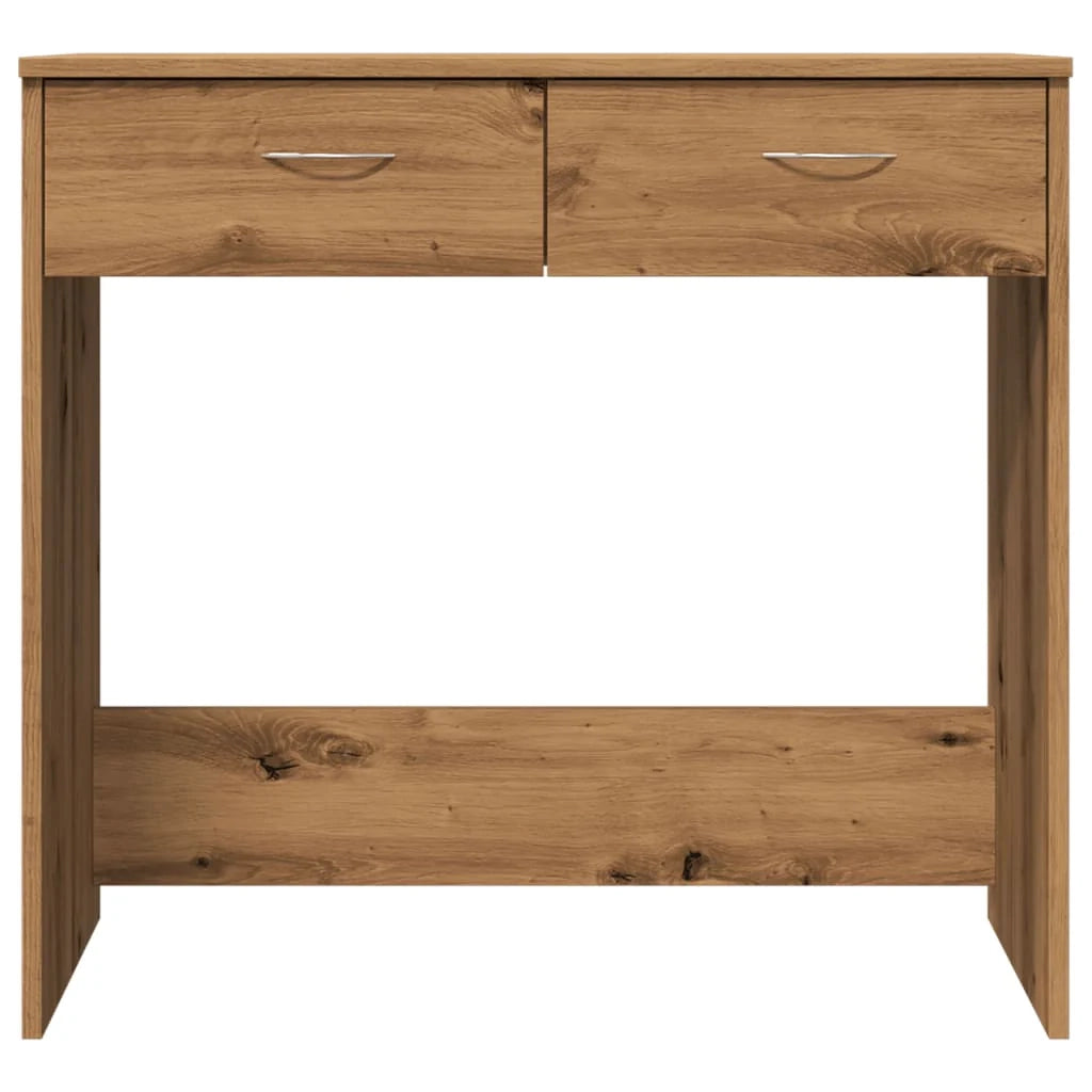 Scrivania tavolo postazione di lavoro mobile per computer studio rovere artigianale 80 x 40 x 75 cm legno ingegnerizzato marrone 02_0023560