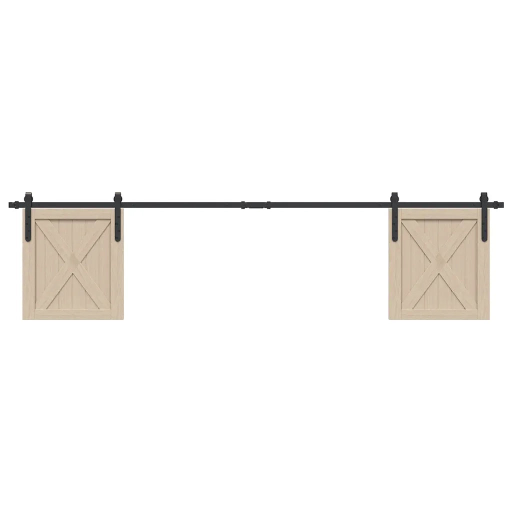 Kit Anta Scorrevole Armadio in Acciaio al Carbonio 113 cm