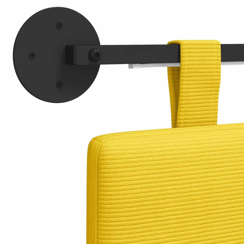 Testiera | Testata sospesa Con luce LED Giallo Chiaro Tessuto in Cords