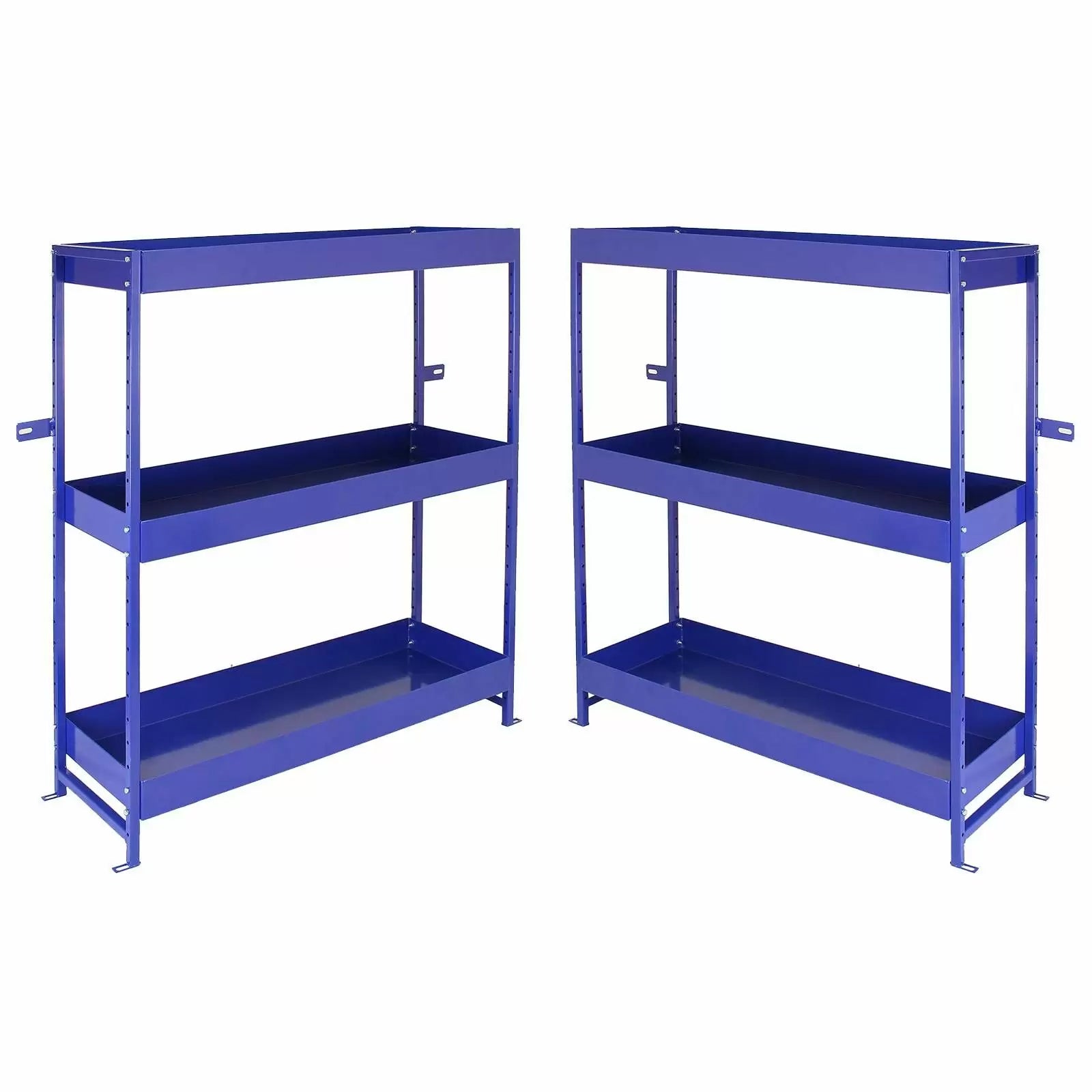 Set 2 Scaffali per Van Furgone 116,5x115x34,8 cm in Acciaio Senza Bulloni Blu
