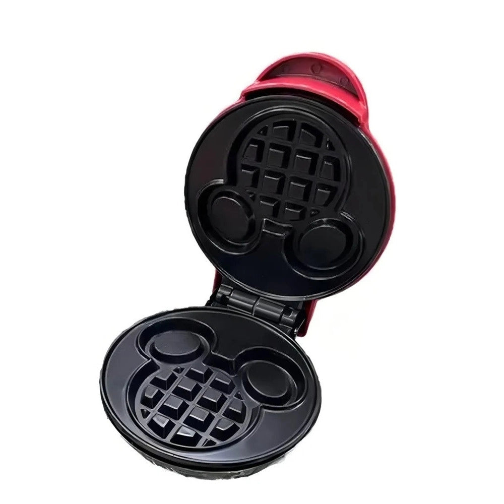 Trade Shop - Mini Piastra Macchina Per Waffle A Forma Di Topolino Antiaderente Bambini Facile Da Usare -