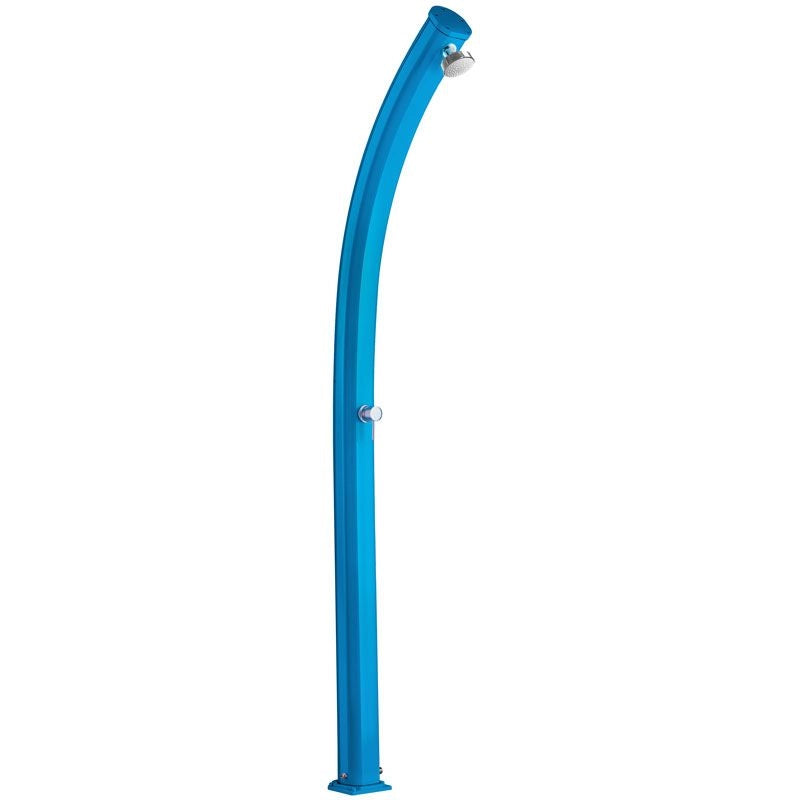 Doccia solare da giardino JOLLY CURVA 25 LITRI, in alluminio - Doccia Solare Da Giardino Jolly Curva 25 Litri, In Alluminio Colore Blu