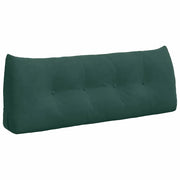Cuscino per Schiena | Cuscino dorsale Verde Scuro 120 x 24 x 50 cm Velluto