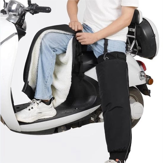 Termoisolanti per ginocchia per motociclisti impermeabili protezione termica per ginocchia con imbottitura a maglia di lana per motociclisti e scooter ginocchiere regolabili impermeabili per uomo e donna