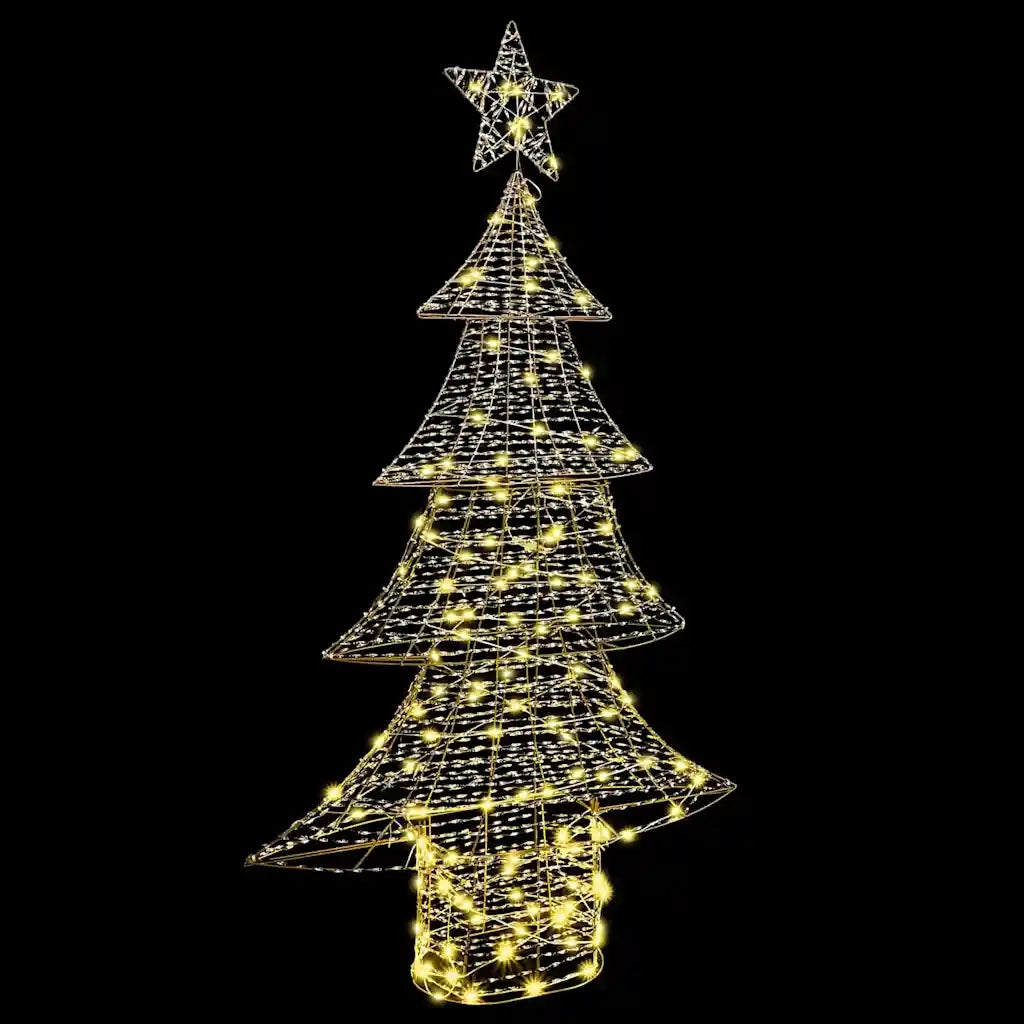 Albero di Natale | Decorazioni natalizie con 160 LED Bianco caldo 151 cm PET