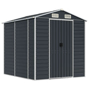 Casetta da giardino cabina ripostiglio casetta da esterno robusta casetta per attrezzi 191 x 215 x 198 cm acciaio zincato antracite 02_0022184