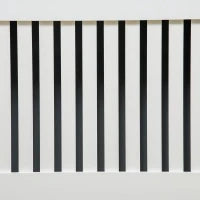 Copritermosifone a Doghe in MDF per Casa e Ufficio, 172x19x81 cm, Bianco