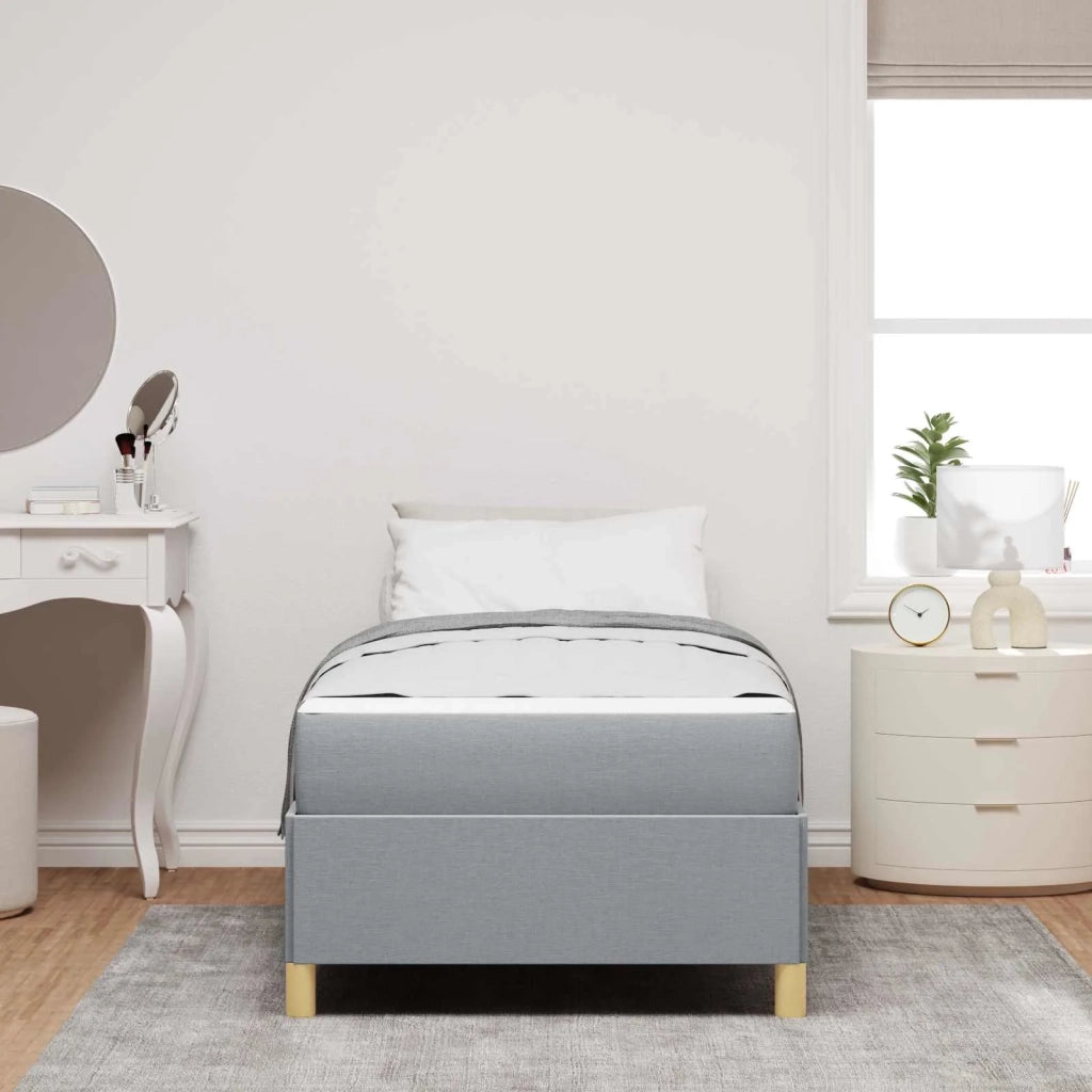Struttura del letto-Giroletto Grigio chiaro 80 x 200 cm Tessuto 665465
