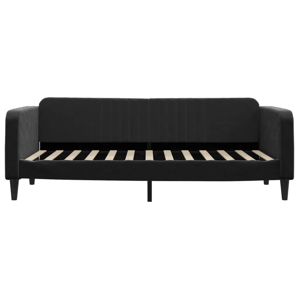 Divano letto | Sof¨¤ letto | Letto singolo Estraibile Nero 90x200 cm in Velluto