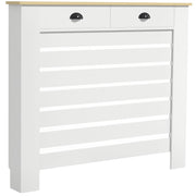Copriradiatore con 2 cassetti in legno ¨C zephmum ¨C 111x19.5x95.5 cm bianco