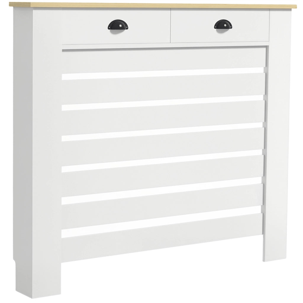 Copriradiatore con 2 cassetti in legno ¨C zephmum ¨C 111x19.5x95.5 cm bianco