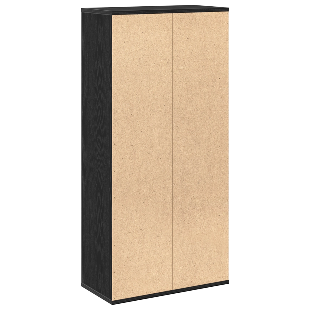 Scaffale  Nero Quercia 50x25x105 cm Legno ingegnerizzato