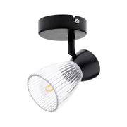 Plafoniera/Applique nera vetro BEST 1xE14 40W Milagro