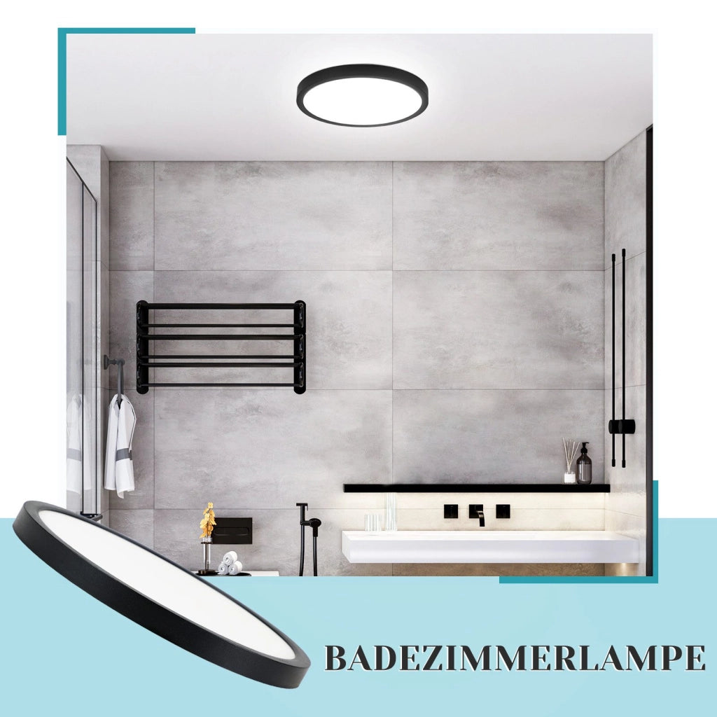 ZMH Lampada da soffitto LED piano 18cm 15W nero 6000K moderna per cucina corridoio camera letto