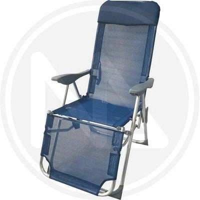 SEDIA SDRAIO MULTIPOSIZIONE CM. 67X61X42/118H BLU SEDIE ARREDO GIARDINO