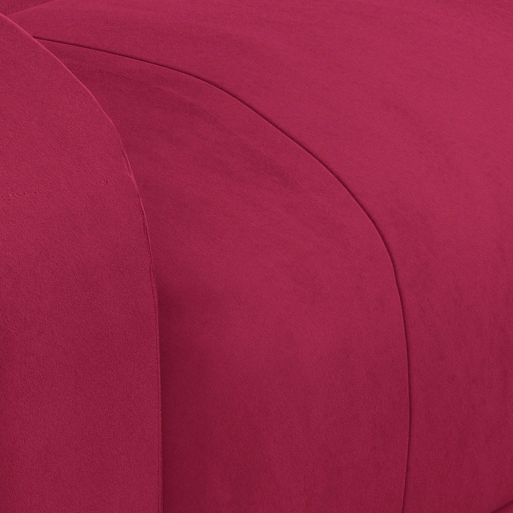 Poltrona Reclinabile Rosso Vino in Velluto