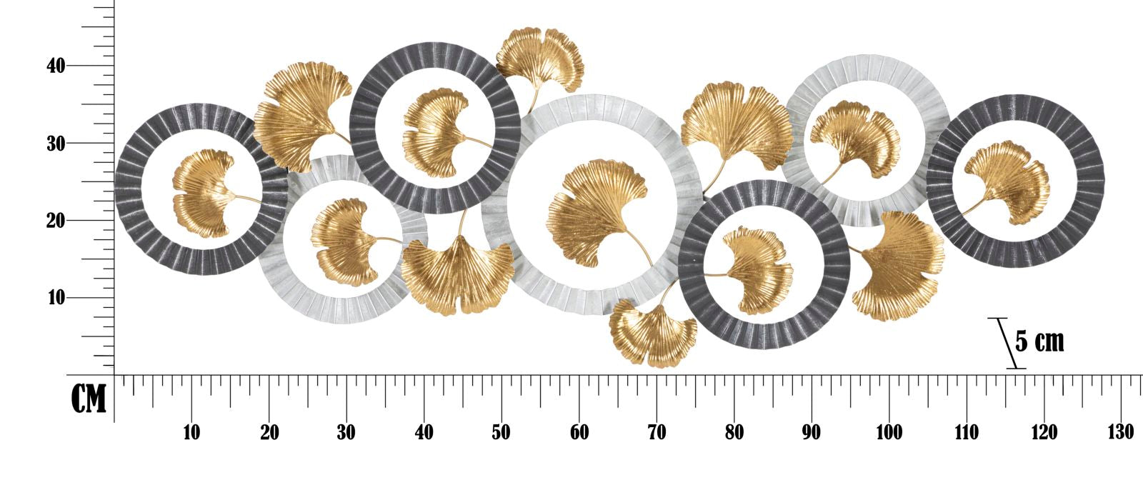 Pannello Arty 127,5x4x44,5 cm in Ferro Multicolor