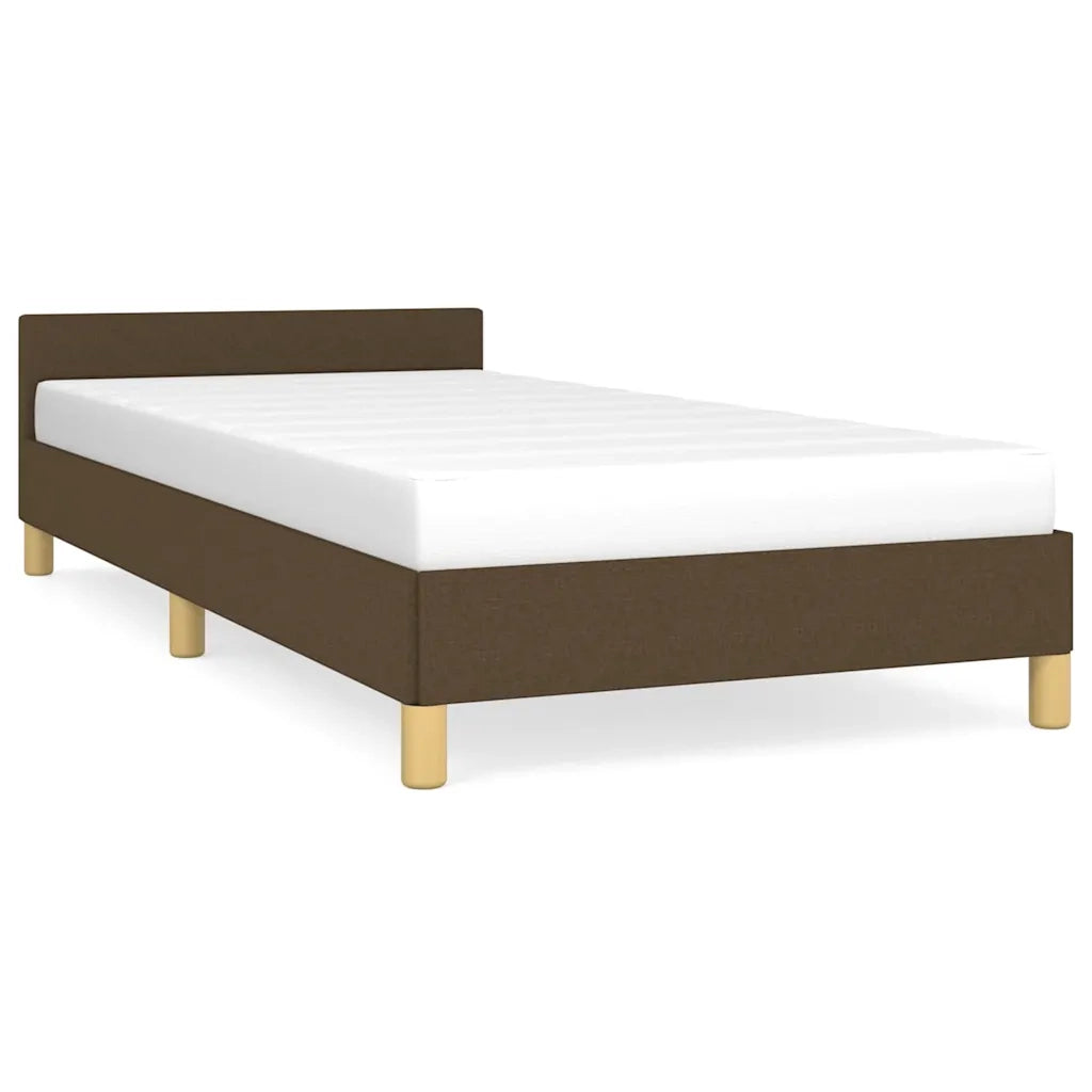 Giroletto con Testiera Marrone Scuro 90x200 cm in Tessuto cod mxl 64241