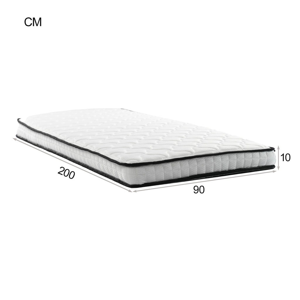 Materasso a molle insacchettate bianco 90x200 cm