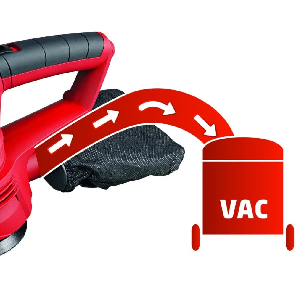 Trade Shop - Levigatrice Roto Orbitale Einhell Tc-rs 38e Scartavetratrice Con Raccoglipolvere -