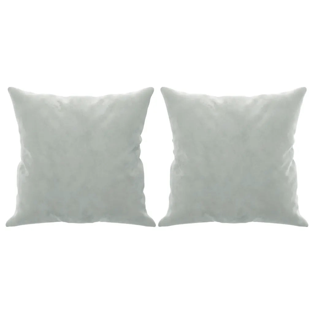 Divano a 3 Posti con Cuscini-Sofa 3 Posti con Cuscini Grigio Chiaro 180 cm in Velluto 648649