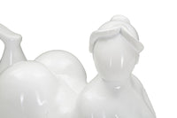Statua Donnina Yoga Relax 32x16x16 cm in Poliresina Bianco