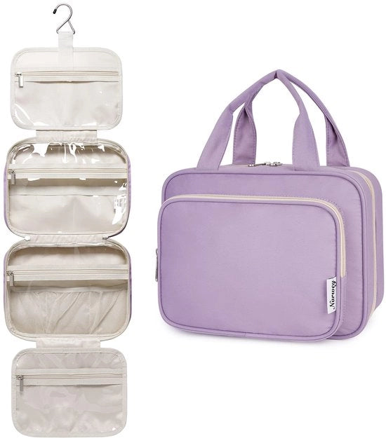 Organizzatore per la toilette per donne con grande borsa cosmetica per donne ragazze (blu)