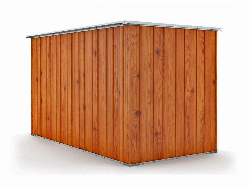 Casetta Box da Giardino in Lamiera di Acciaio Porta Utensili 175x307x182 cm Enaudi Legno