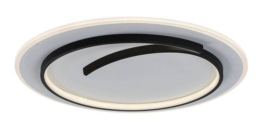 Plafoniera LED rotonda moderna bianco/nero 40W Rabalux Niloo