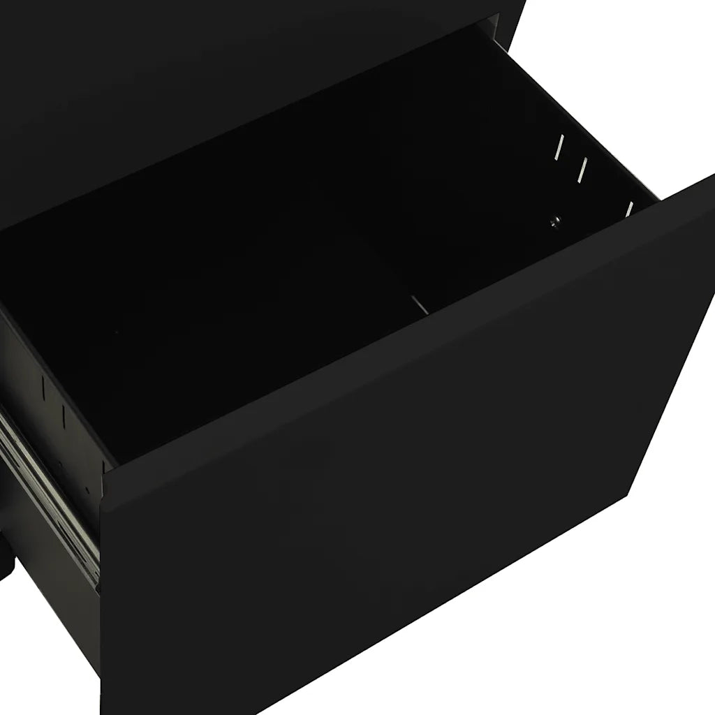 Schedario Mobile Nero 39x45x67 cm in Acciaio CFW4053442
