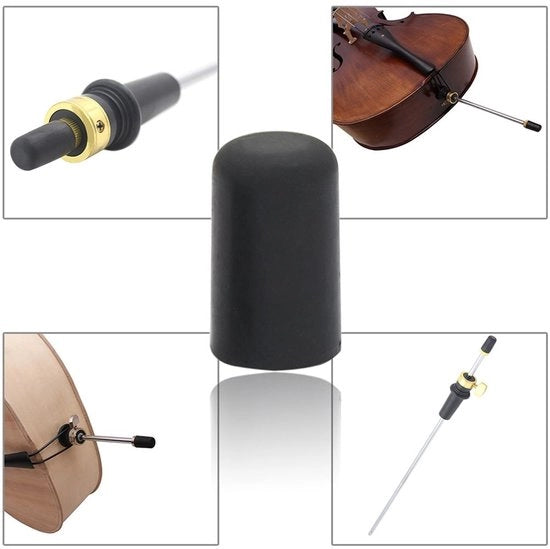 Set di 5 protezioni per estremità di chitarra - antiscivolo - nero - piccolo - shockassorbente - per violoncello