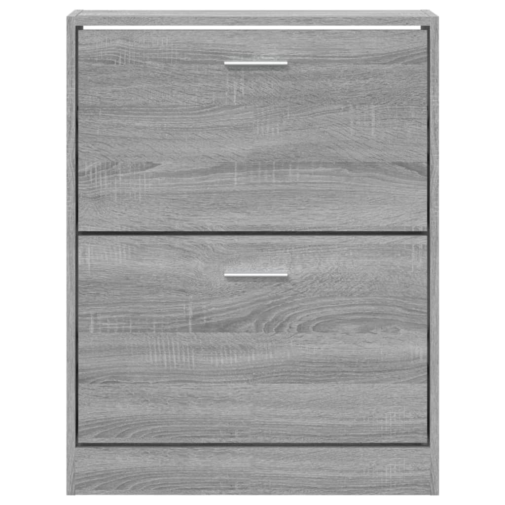 Scarpiera mobiletto portascarpe mobile per ingresso/corridoio/soggiorno legno Sonoma 59 x 17 x 81 cm grigio 02_0022073