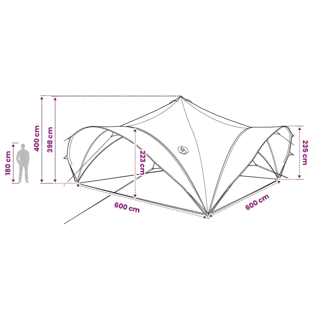 Tenda Party Blu 600 x 600 x 400 cm Poliestere e Acciaio 42028612
