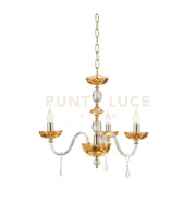 LAMPADARIO PATRICIA 3 LUCI ATTACCO E14 COLORE AMBRA D.65CM