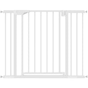 Cancello di Sicurezza per Bambini e Animali 76-103x76 cm Chiusura Automatica e Montaggio a Pressione Bianco